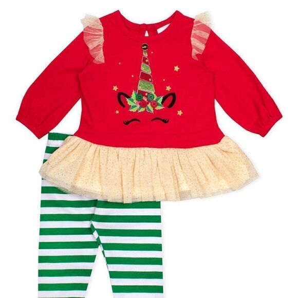 Nannette Holiday Unicorn 2-Piece Set - Picture 2 of 9